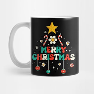 Merry Christmas Groovy Family Xmas Tree Family Christmas Mug